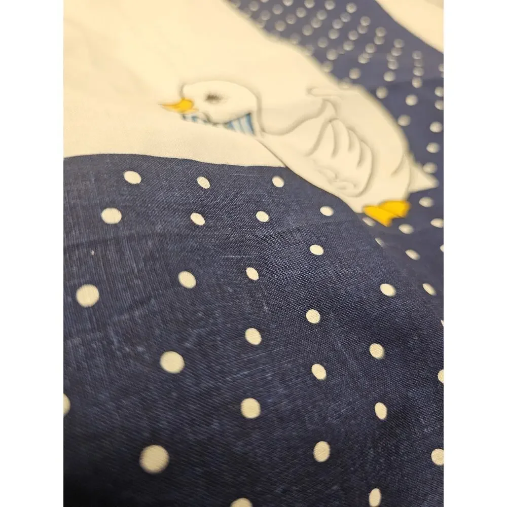 Vintage Authentic Easter Duck Tablecloth‎ Polka Dot Blue Granny German 30x30